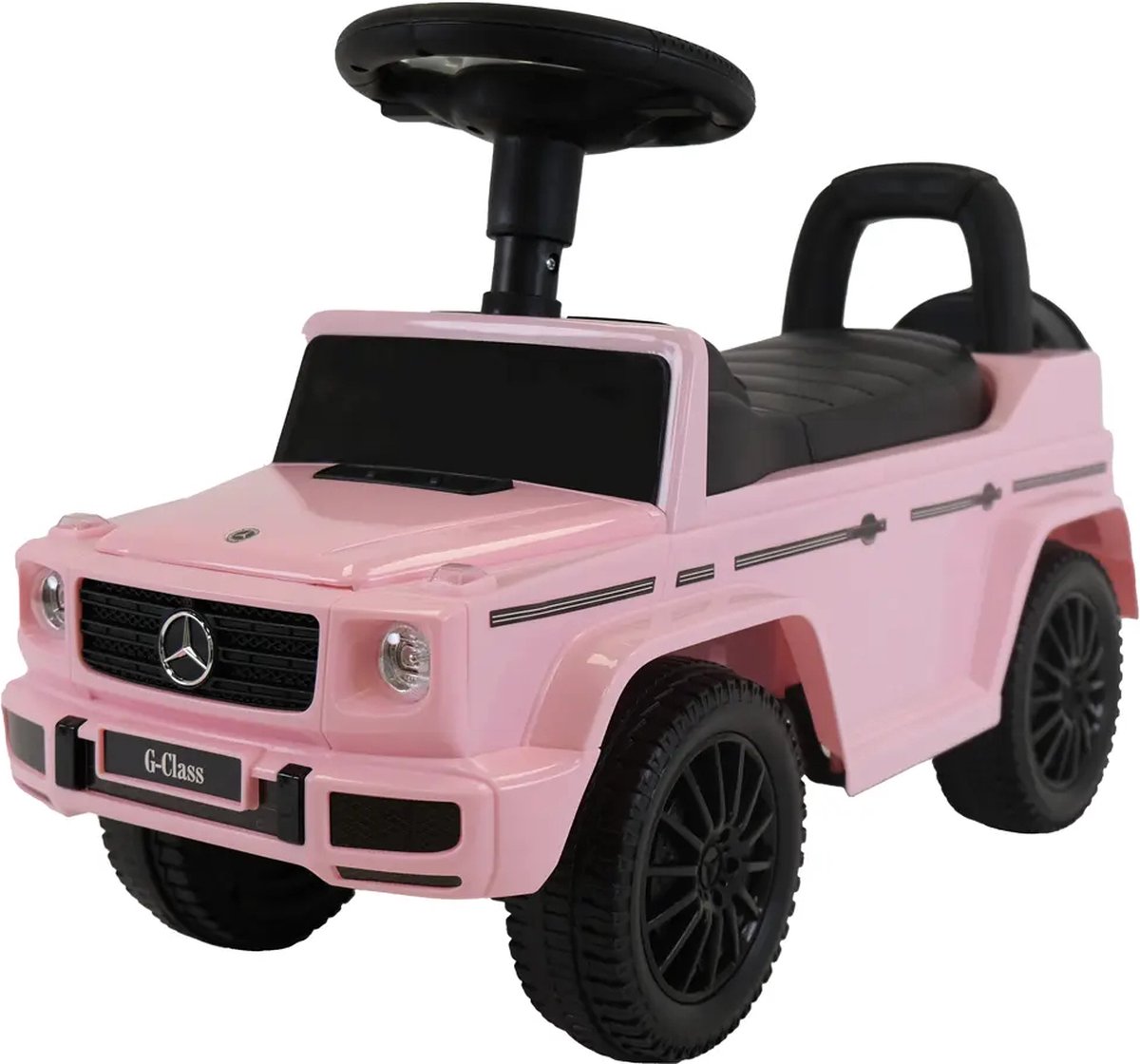 Bandits & Angels Loopauto Mercedes Benz G350D met Claxon Roze vanaf 1 jaar voor Meisjes - Stimuleert Motorische Vaardigheden - Loopwagen 24 cm - Roze Loop Auto Loopauto kopen online
