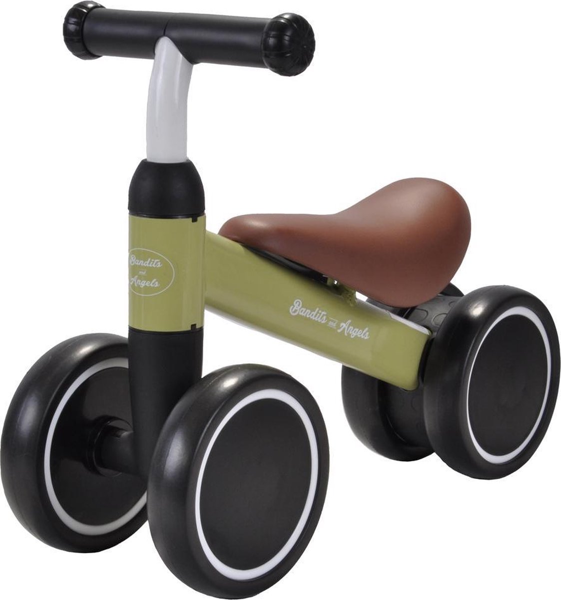 Bandits & Angels Loopfiets Little Starter Groen vanaf 1 Jaar voor Jongens en Meisjes - Metaal - Groene Loop Fiets - Compact en Veilig voor Binnen en Buiten Loopfiets kopen online