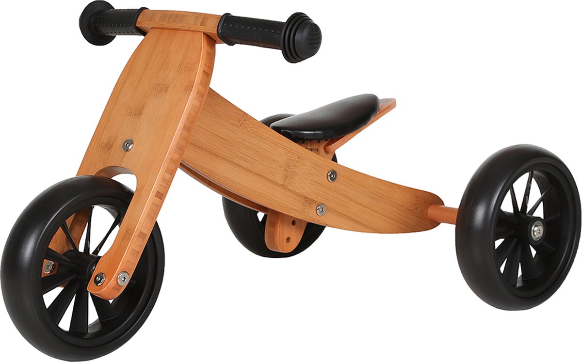 Bandits & Angels Smart Bike Loopfiets Hout 4-in-1 Bamboe vanaf 1 jaar - Voor Jongens en Meisjes - Houten Loop Fiets - Omkeerbaar in Driewieler en Tweewieler - Verstelbaar Zadel Loopfiets kopen online