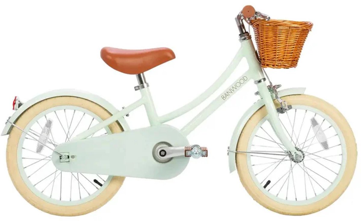 Banwood - Classic bicycle - kinderfiets - 16 inch - Pale Mint - afneembare zijwieltjes Kinderfiets kopen online