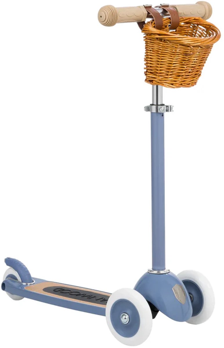 Banwood Scooter - Blue - Step met mandje - Kinderstep - Vintage step - 3-6 jaar Step kopen online