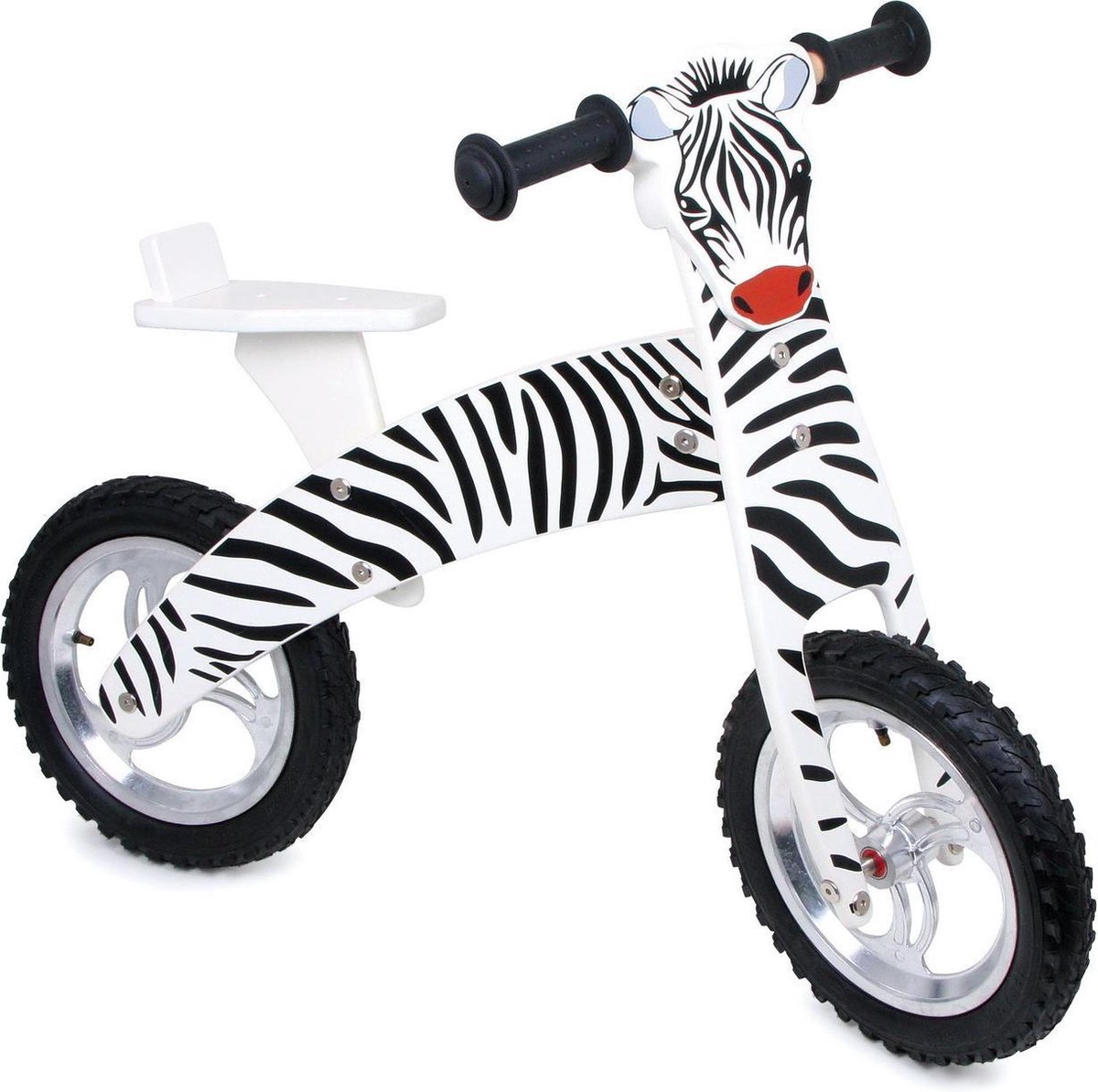 base toys loopfiets zebra hout