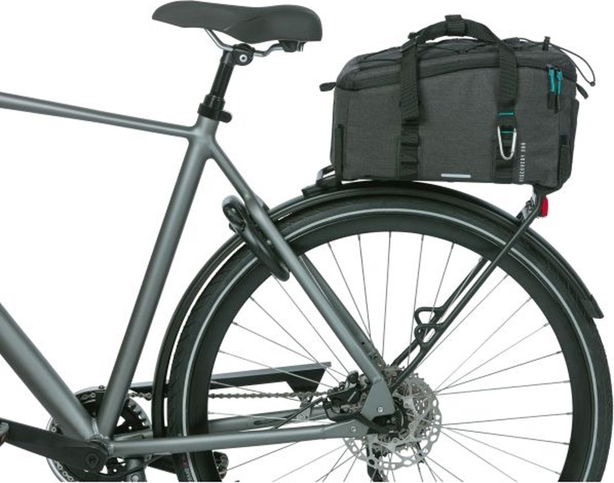 basil discovery 365d bagagedragertas m 9l zwart m l e waterafstotend met regenhoes schouderband sportief compact voor e bike