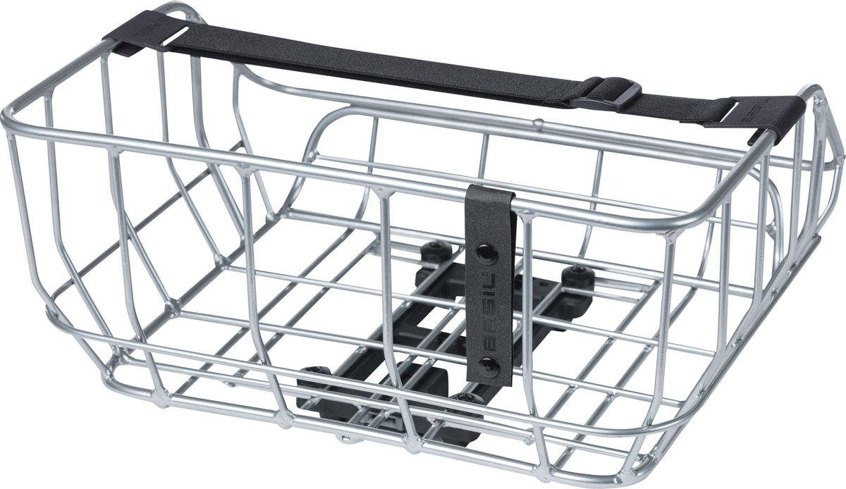 basil portland fietsmand mik achterop 25 liter chroom