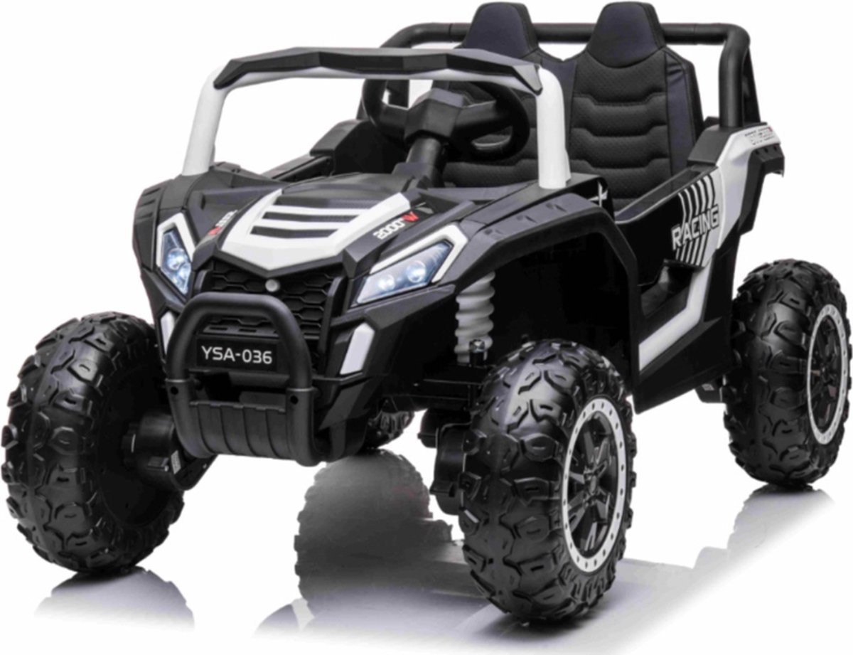 beach buggy 12v elektrische kinderauto wit 4x4
