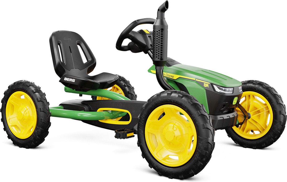 berg buddy john deere skelter 3 jaar verstelbaar zadel vrijloopautomaat officieel licentiemodel groen geel