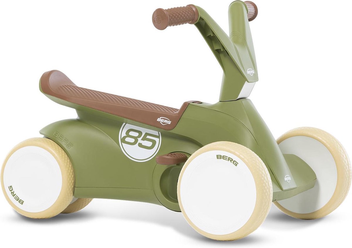 berg go retro loopauto 10 tot 30 maanden uitklapbare pedalen groen