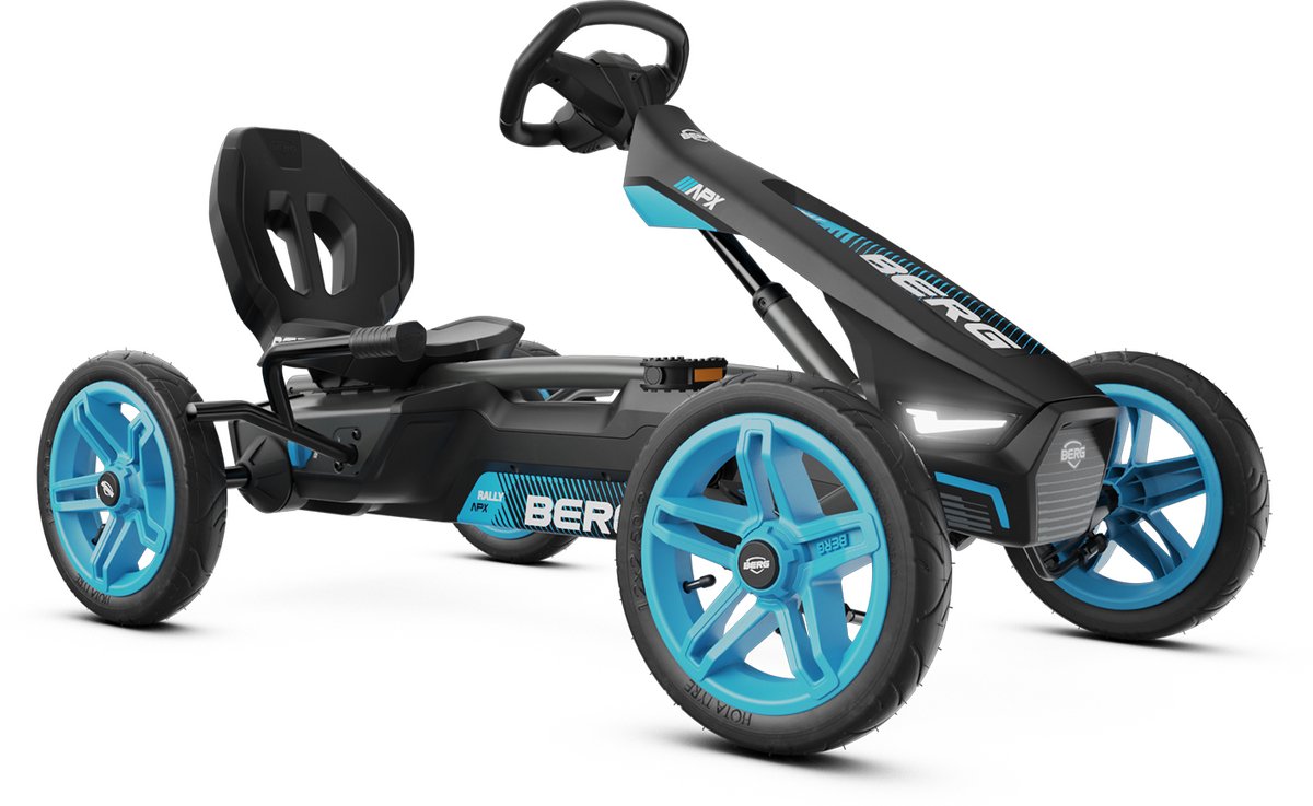 BERG Rally APX Blue Skelter - 4+ Jaar - Verstelbare Stoel - LED verlichting - Soundbox Race - Blauw Skelter kopen online