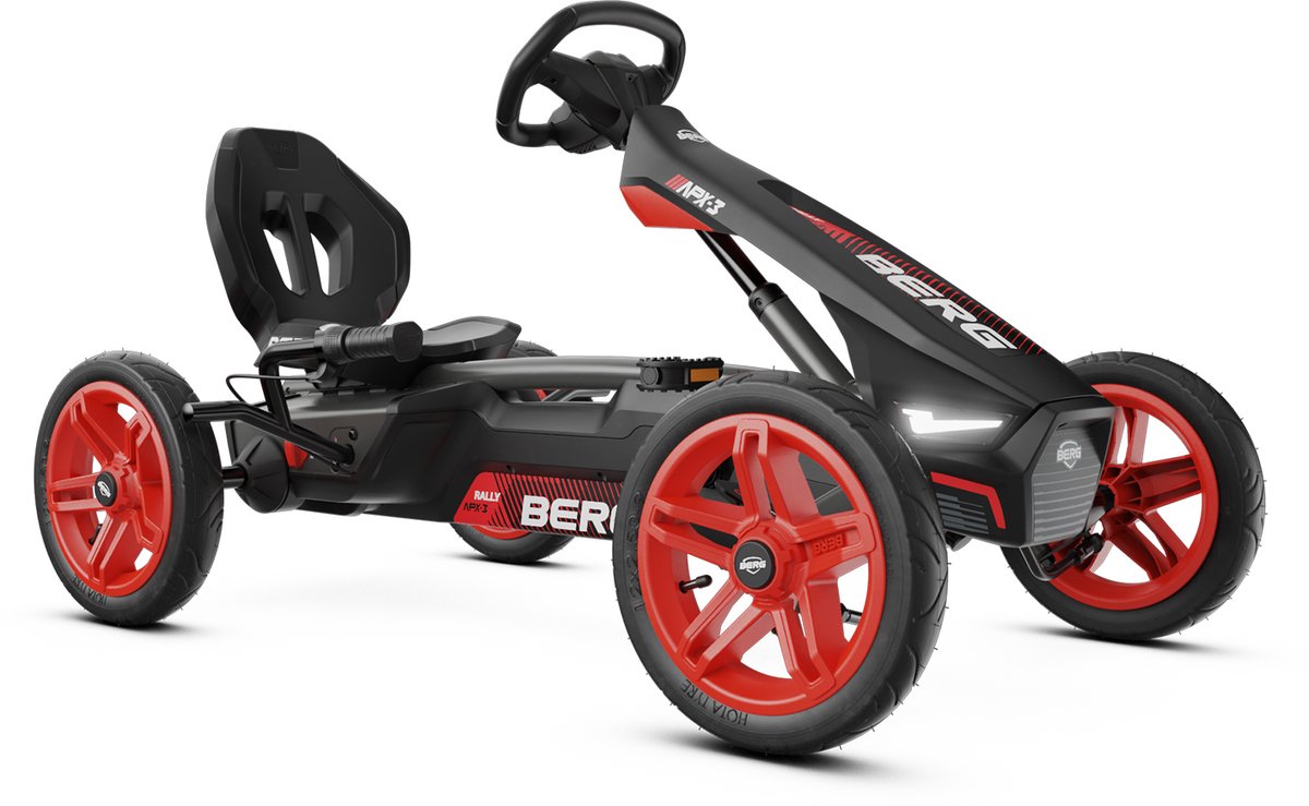 berg rally apx red 3 gears skelter 4 jaar verstelbare stoel drie versnellingen led verlichting soundbox race rood