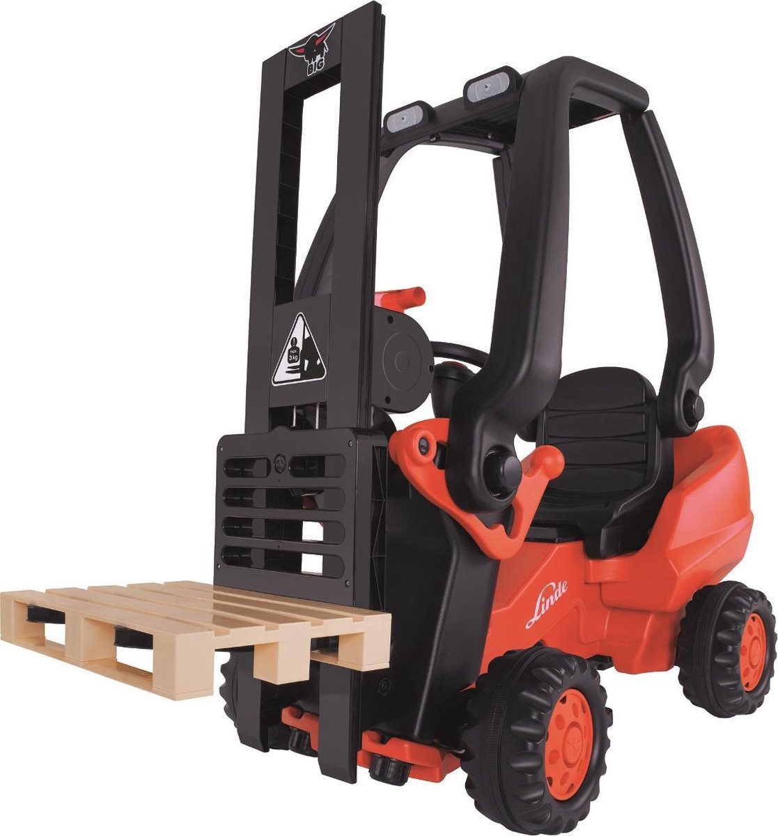 BIG - Linde Vorkheftruck - draagvermogen 50kg - traploos verstelbaar - incl 1 pallet - vanaf 3 jaar Skelter kopen online