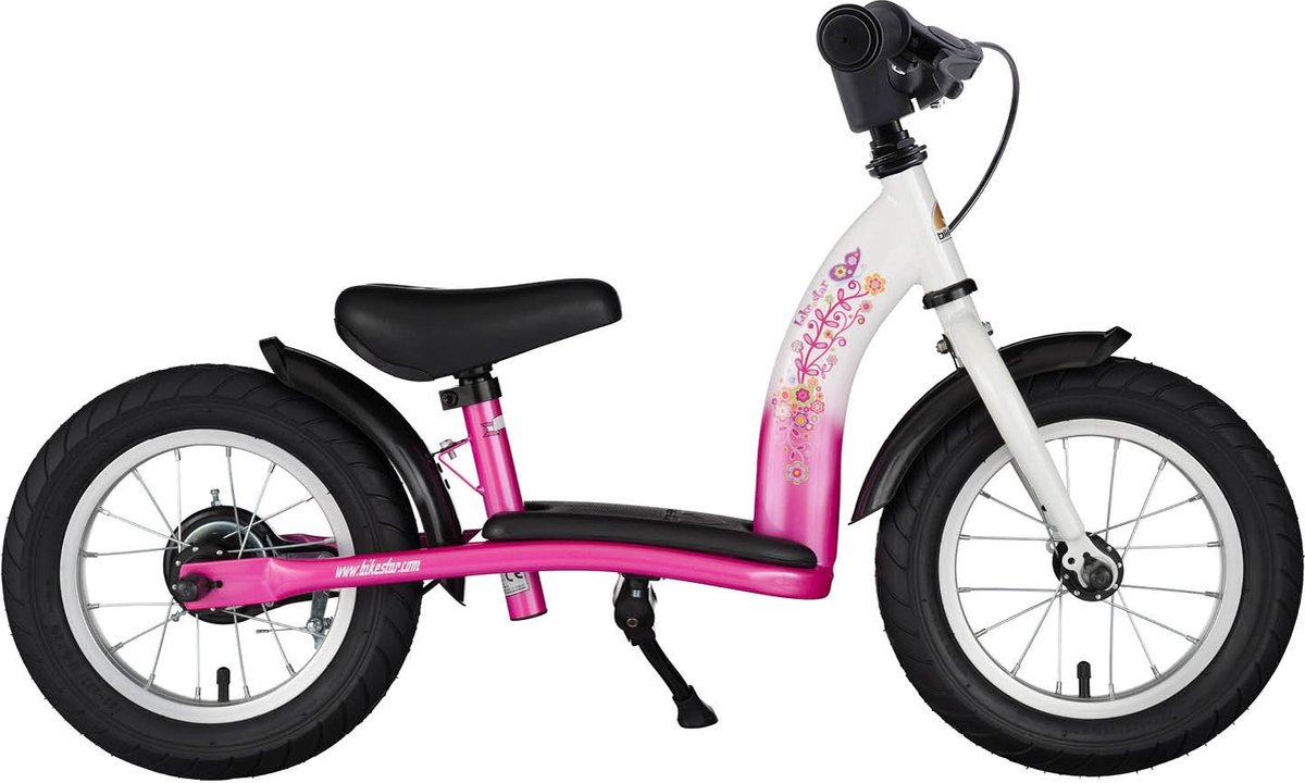 Bikestar loopfiets Classic 12 inch, roze/wit Loopfiets kopen online