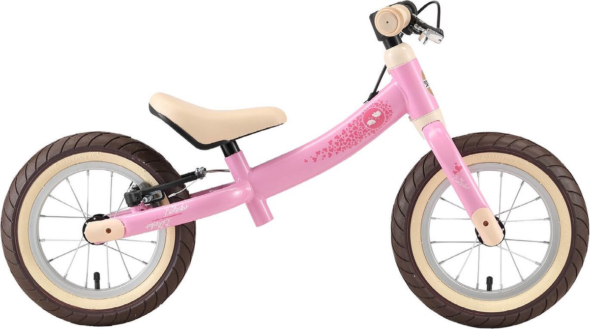bikestar meegroei loopfiets sport 12 inch lichtroze