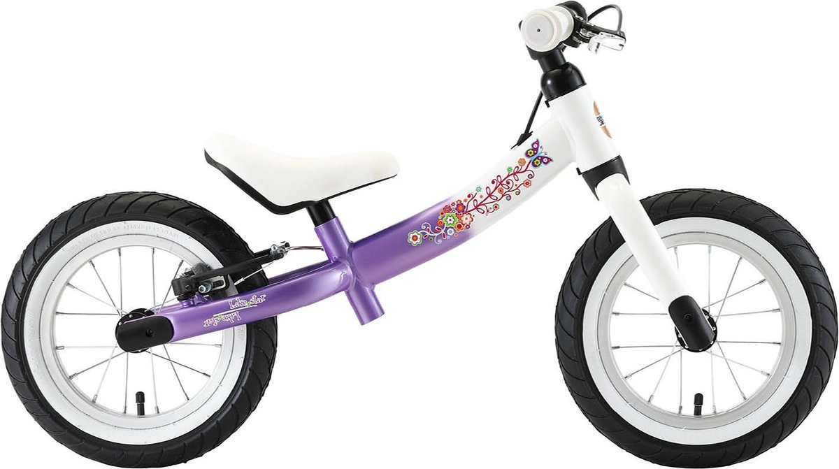 Bikestar meegroei loopfiets Sport 12 inch, lila/wit Loopfiets kopen online