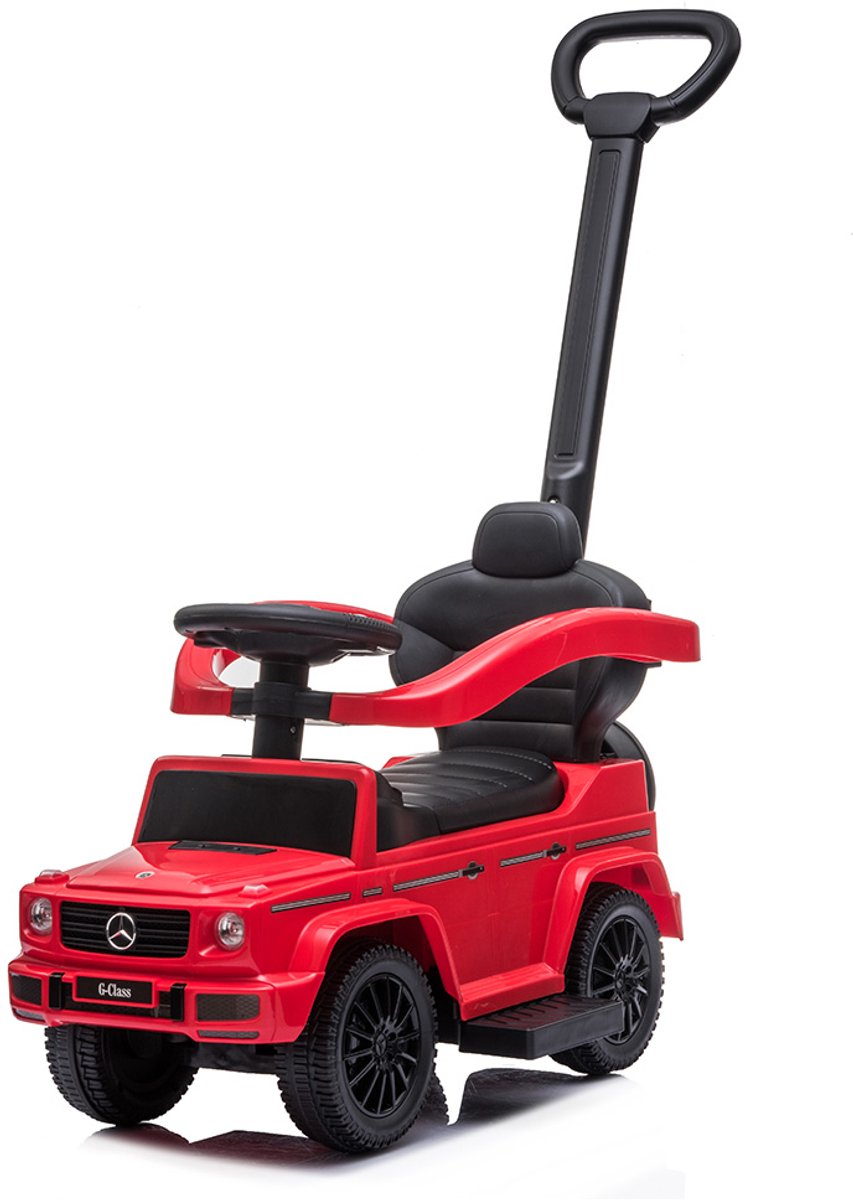 billy loopauto met duwstang mercedes benz g350d rood
