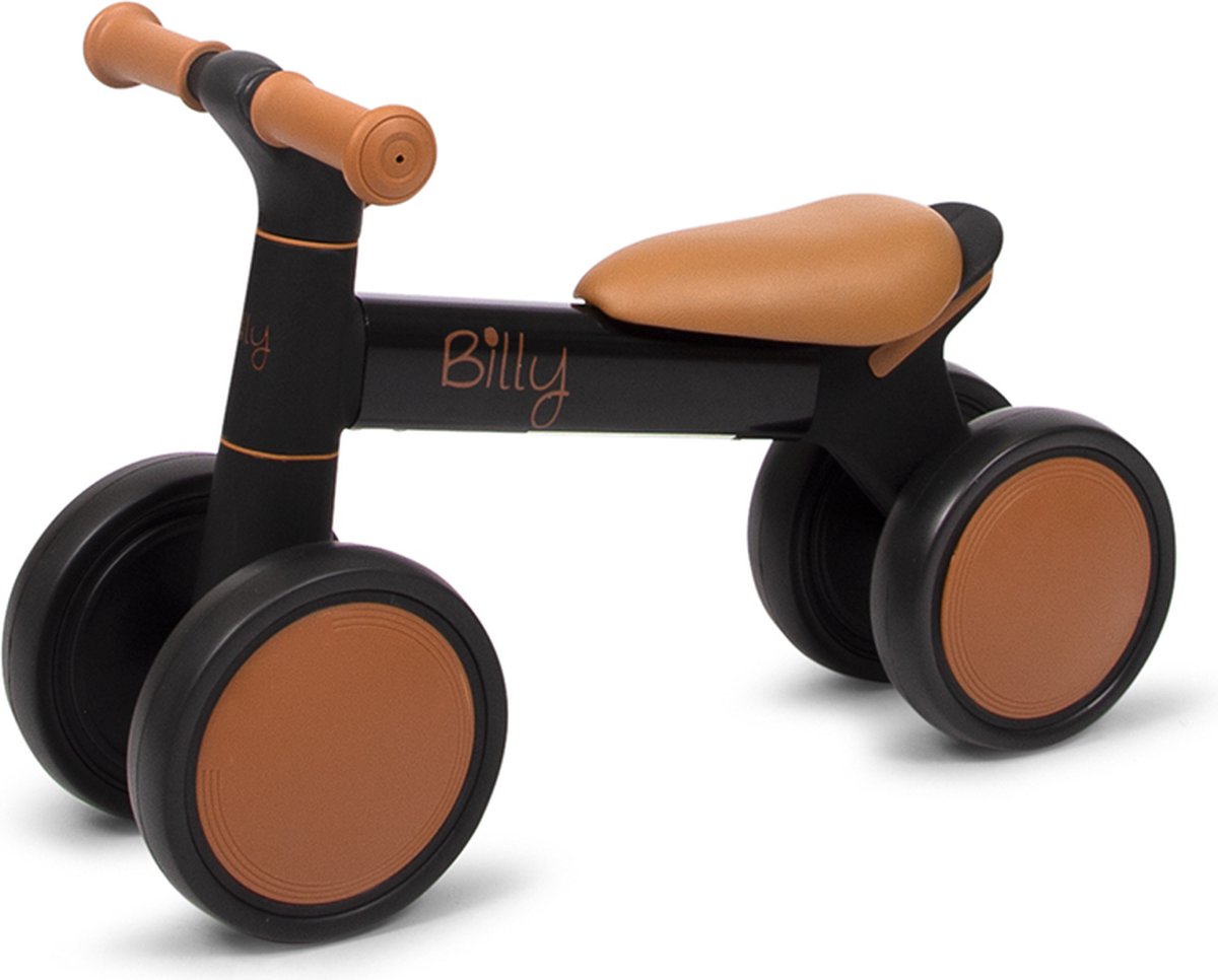 Billy Loopfiets 1 - 3 Jaar Pina Zwart - Bruin Loopfiets kopen online