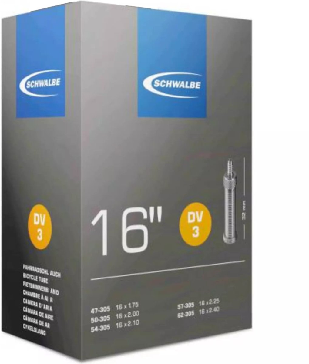 Binnenband Schwalbe DV3 16 / 47/62-305 - 32mm ventiel Fietsband kopen online