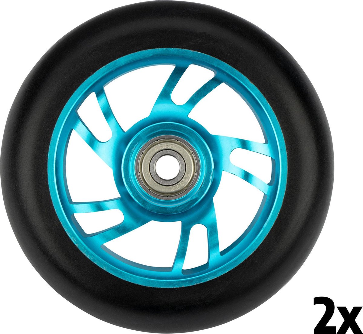 Black Dragon Stuntstep Wielen Set - Spoked Alu - Blauw/Zwart Buitenspeelvoertuigaccessoire kopen online