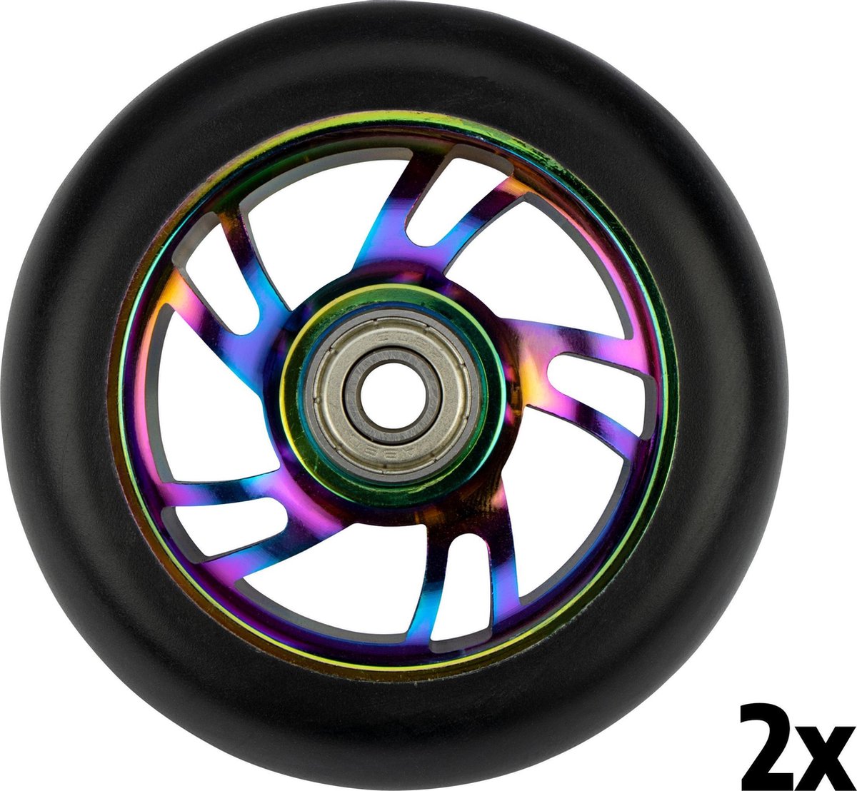 Black Dragon Stuntstep Wielen Set - Spoked Alu Neo Chrome Buitenspeelvoertuigaccessoire kopen online