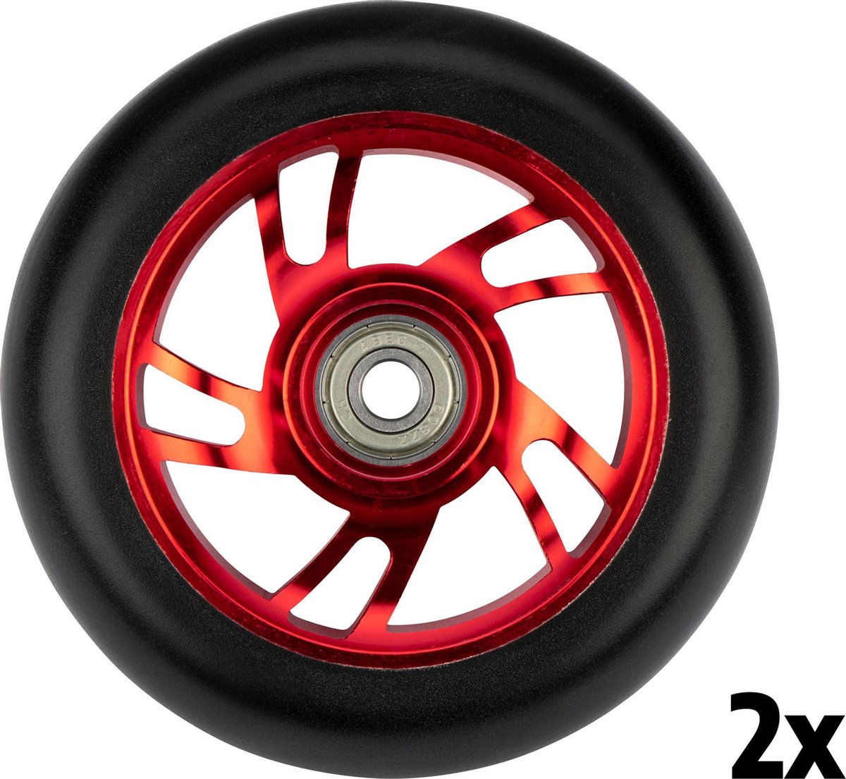 Black Dragon Stuntstep Wielen Set - Spoked Alu - Rood/Zwart Buitenspeelvoertuigaccessoire kopen online