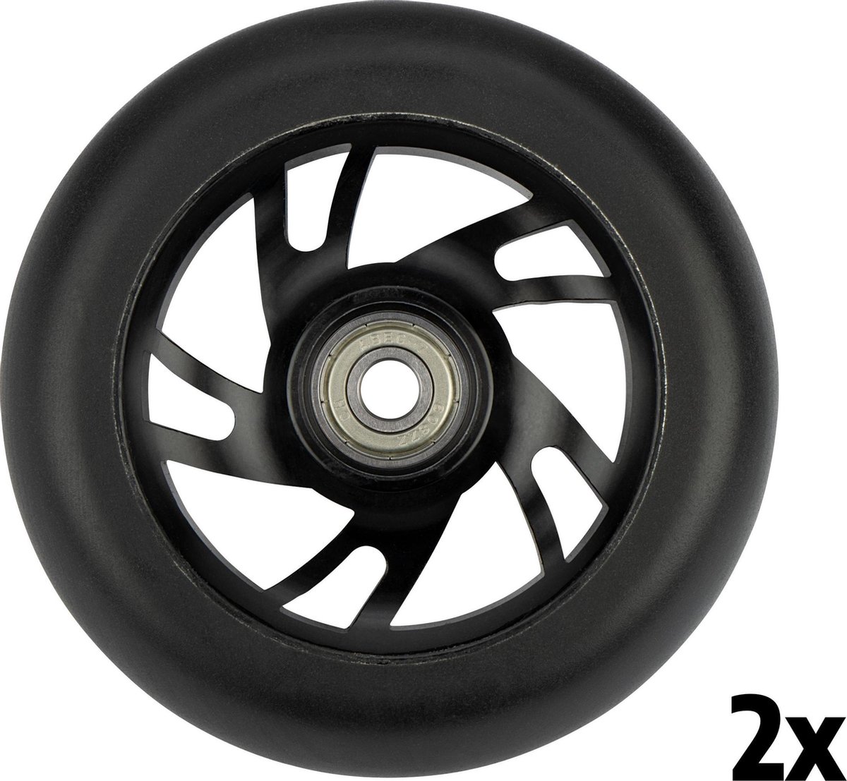 Black Dragon Stuntstep Wielen Set - Spoked Alu - Zwart Buitenspeelvoertuigaccessoire kopen online