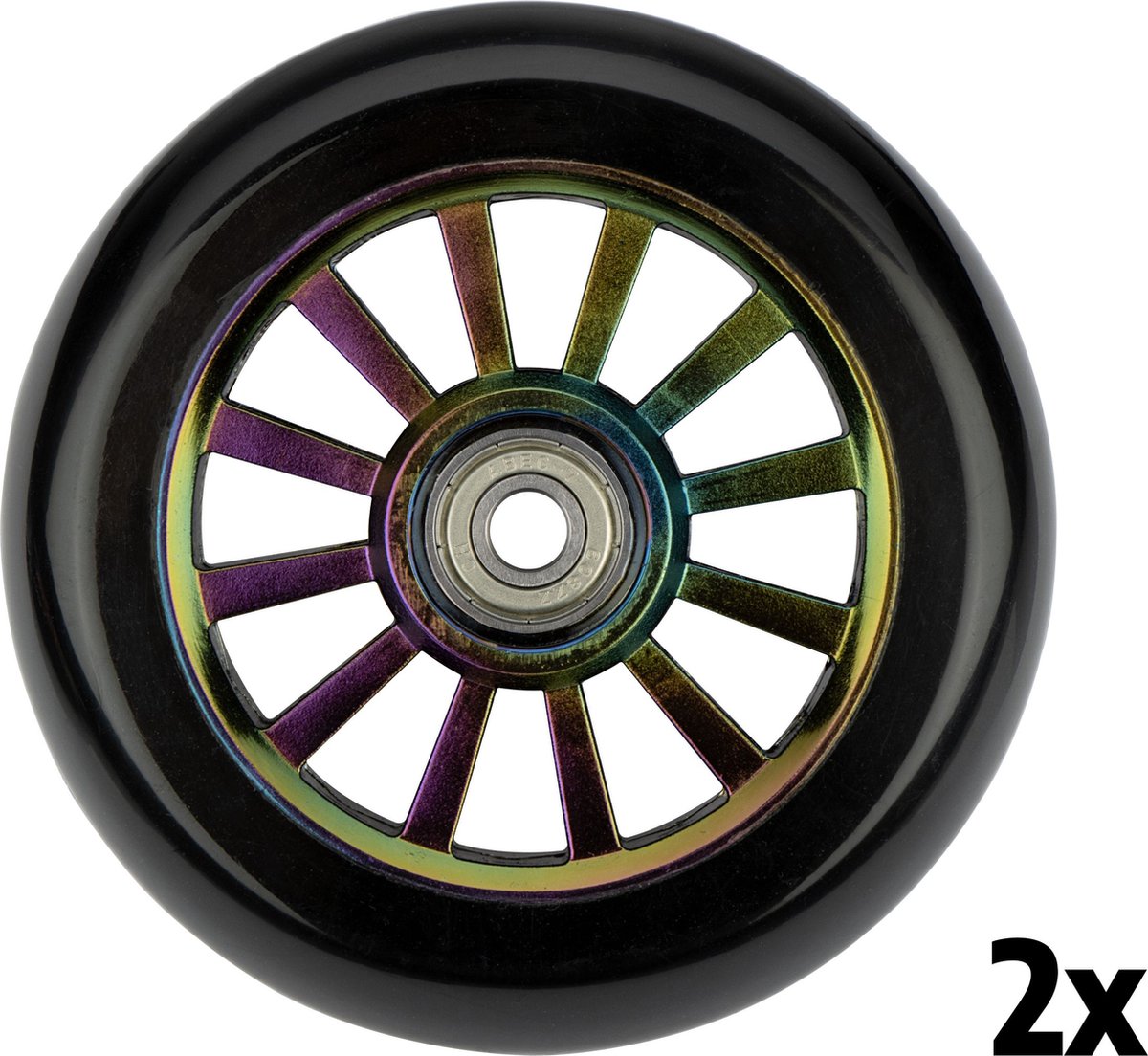 Black Dragon Stuntstep Wielen Set - Spoked Plastic - Neo Chrome Buitenspeelvoertuigaccessoire kopen online