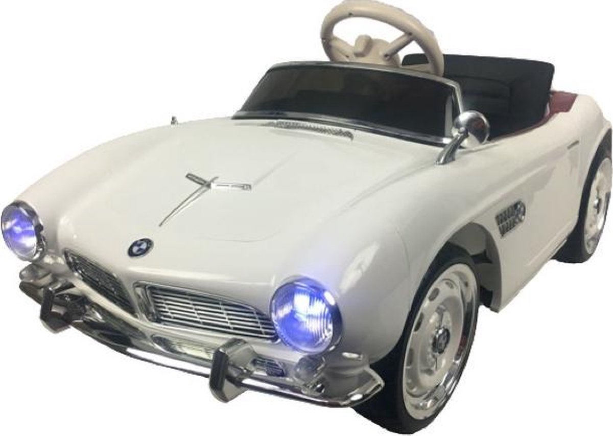 BMW 507 Oldtimer - Elektrische Kinderauto - Rood - 1 Persoons Kinderauto - Afstand Bestuurbaar - Muziek Module - 12v - Kunst Lederen Zitje - Rubberen banden Accuvoertuig kopen online