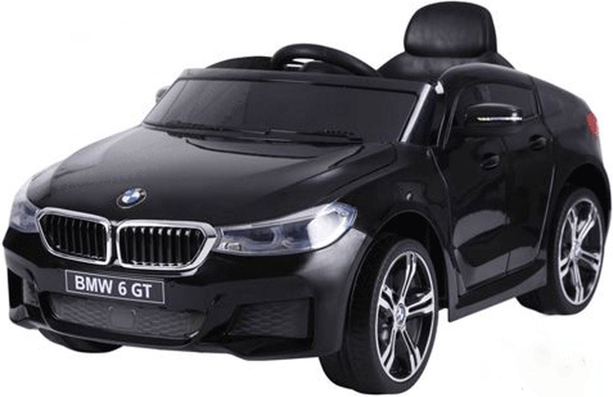 BMW Elektrische Kinderauto 6-serie GT Zwart - Accuvoertuig - 12V Accu - Op Afstand Bestuurbaar - Veilig Voor Kinderen Accuvoertuig kopen online