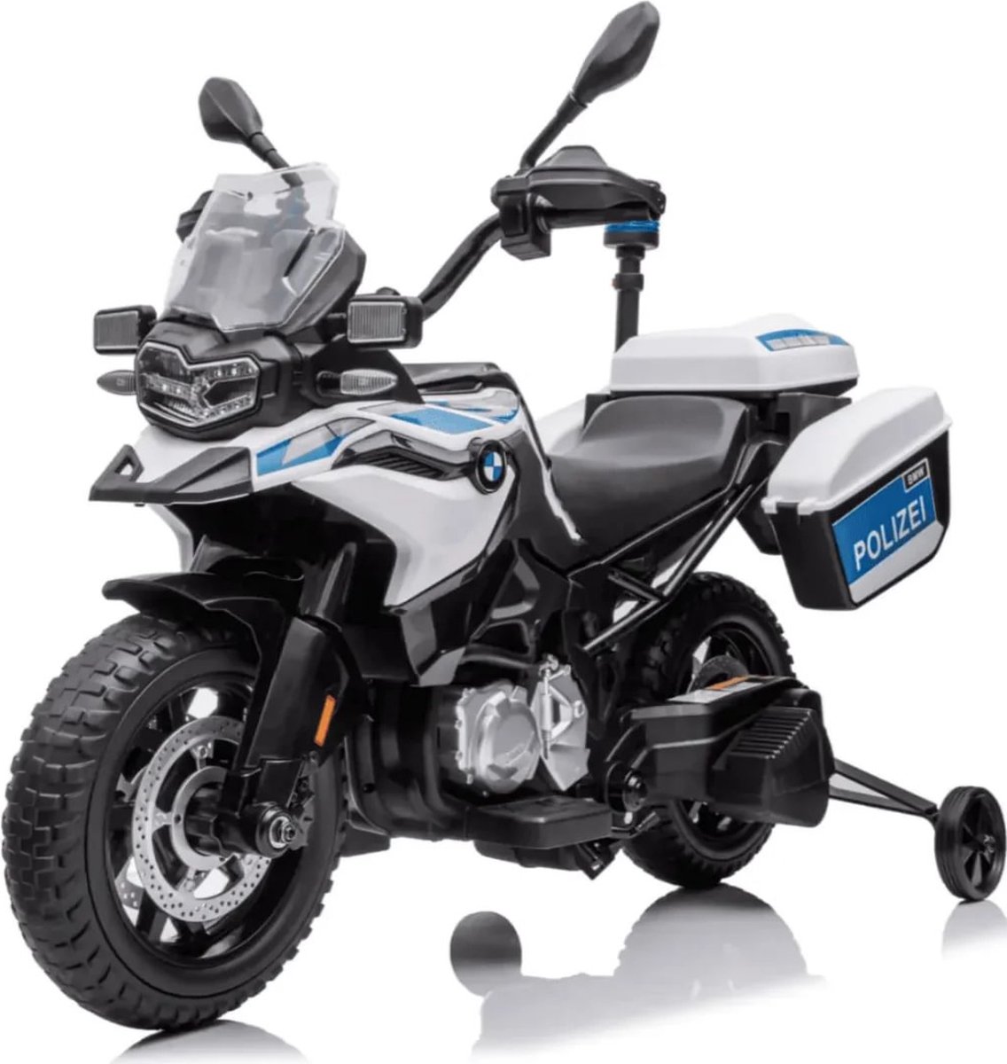 bmw f850 gs politiemotor voor kinderen 12v 3 tot 6 jaar met sirene wit