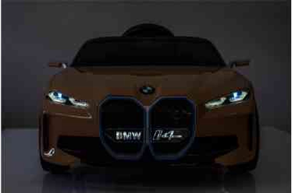 BMW i4 / Elektrische Kinderauto / Beige met Blauw / Met Afstandsbediening / Accuvoertuigen Accuvoertuig kopen online