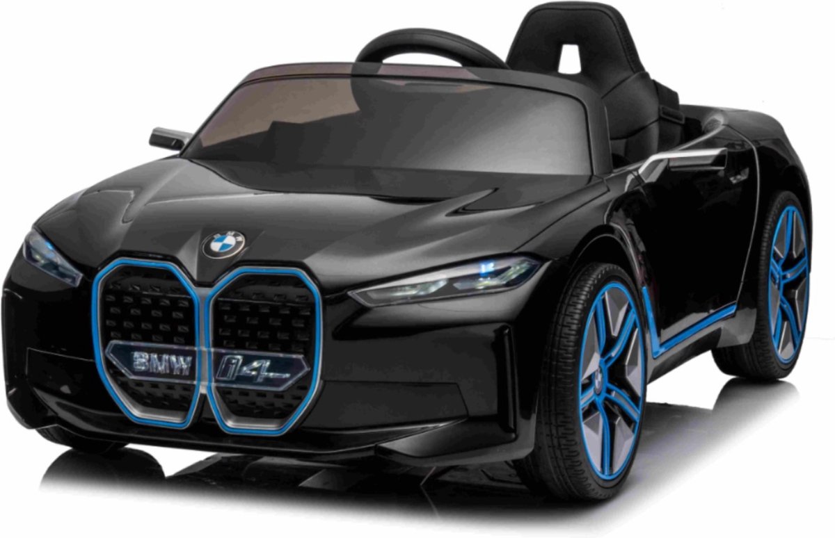 BMW i4 Kinderauto Zwart | 12V Accuvoertuig kopen online