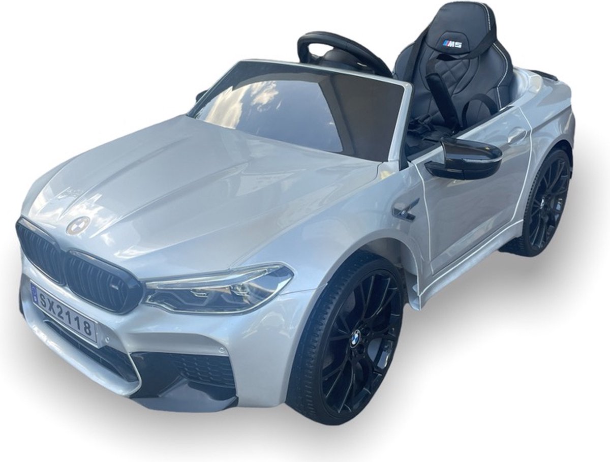 BMW M5 Kinderauto Grijs | 12V Accuvoertuig kopen online