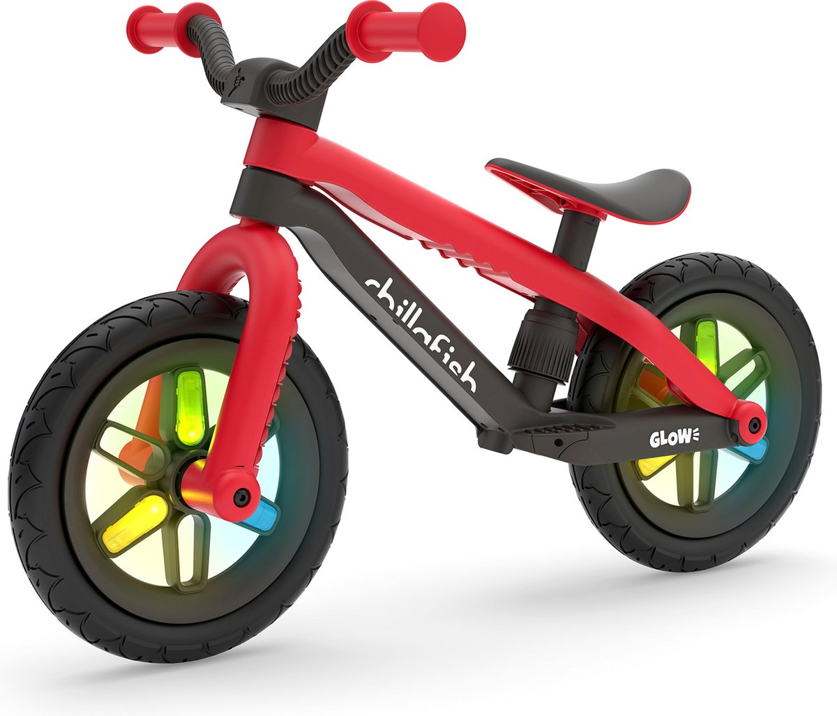 bmxie glow chillafish loopfiets met oplichtende 12 inch wielen