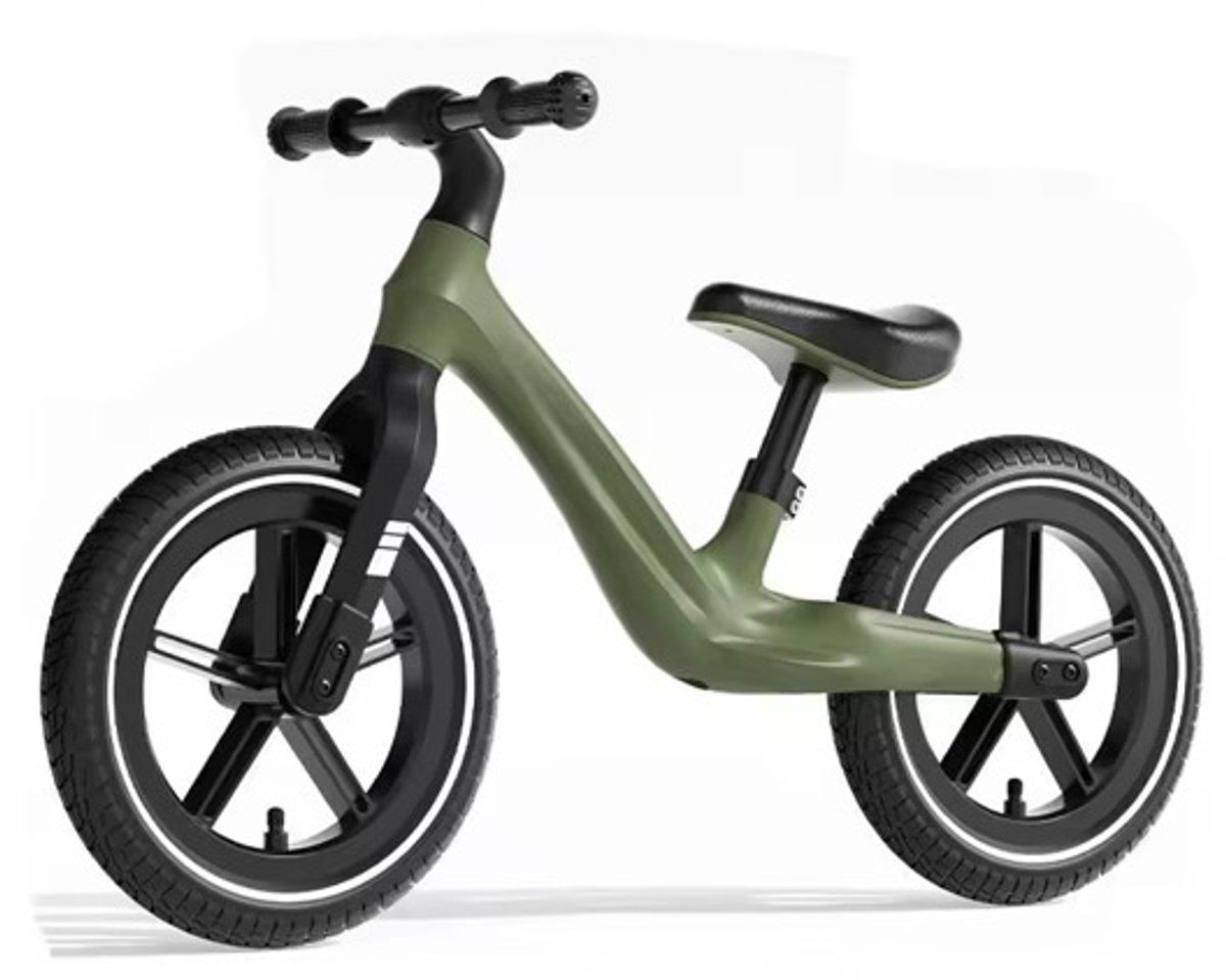 BOECK - Loopfiets – Baby Jungle Loopfiets – Stevige en veilige loopfiets voor peuters en kleuters – Balansfiets zonder pedalen – Lichtgewicht en duurzaam - Donkergroen - Trendy nu Loopfiets kopen online