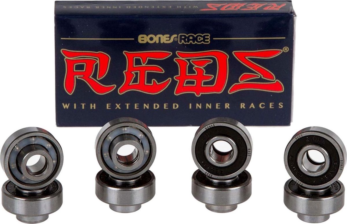 Bones Race Reds Bearings - Geïntegreerde spacers voor perfecte uitlijning Skateonderdeel kopen online