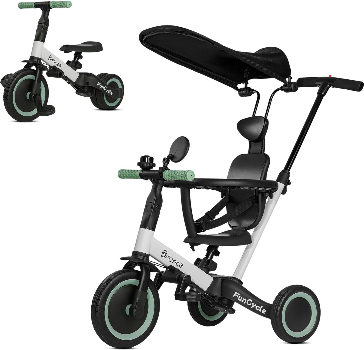 bronea 5 in 1 driewieler groeit mee tot loopfiets vanaf 1 jaar