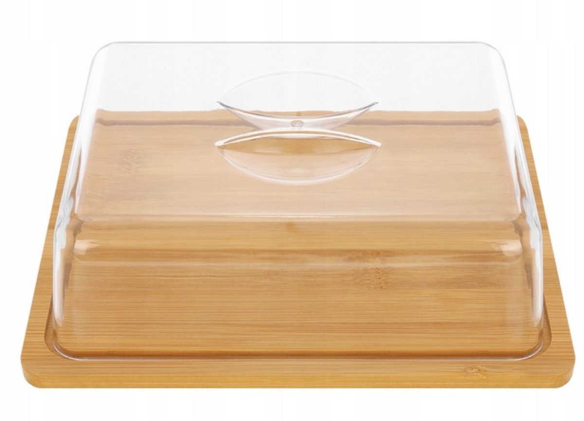 brunbeste bamboe snijplank met deksel houten serveerplank met kunststof klos