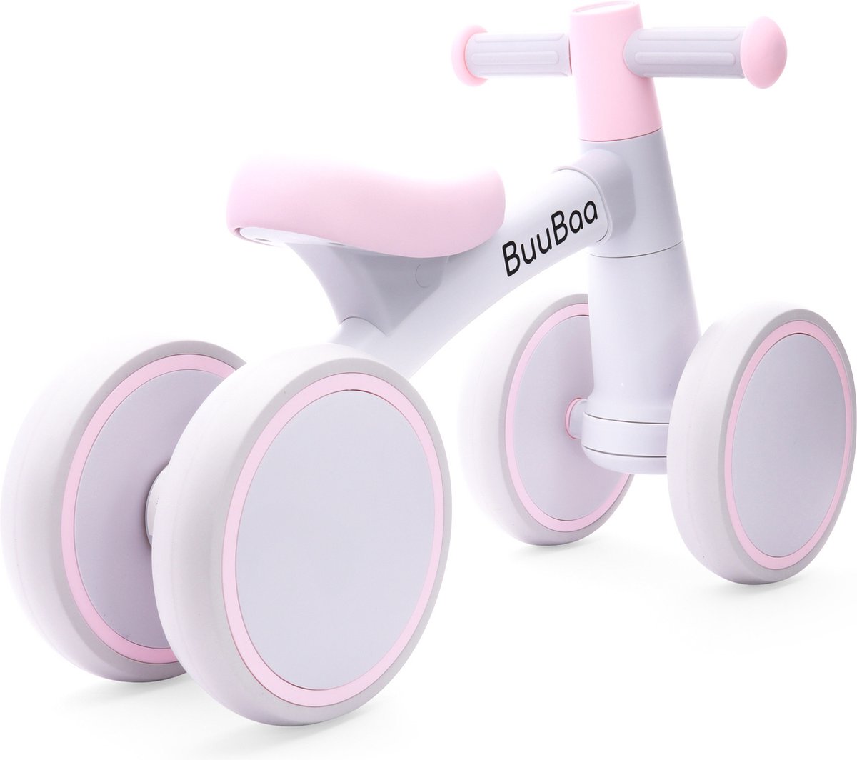 BuuBaa - Loopfiets Meisje - 1 Jaar / 2 Jaar - loopauto - loopwagen - Balance Bike - Binnen en Buiten - Roze Loopfiets kopen online