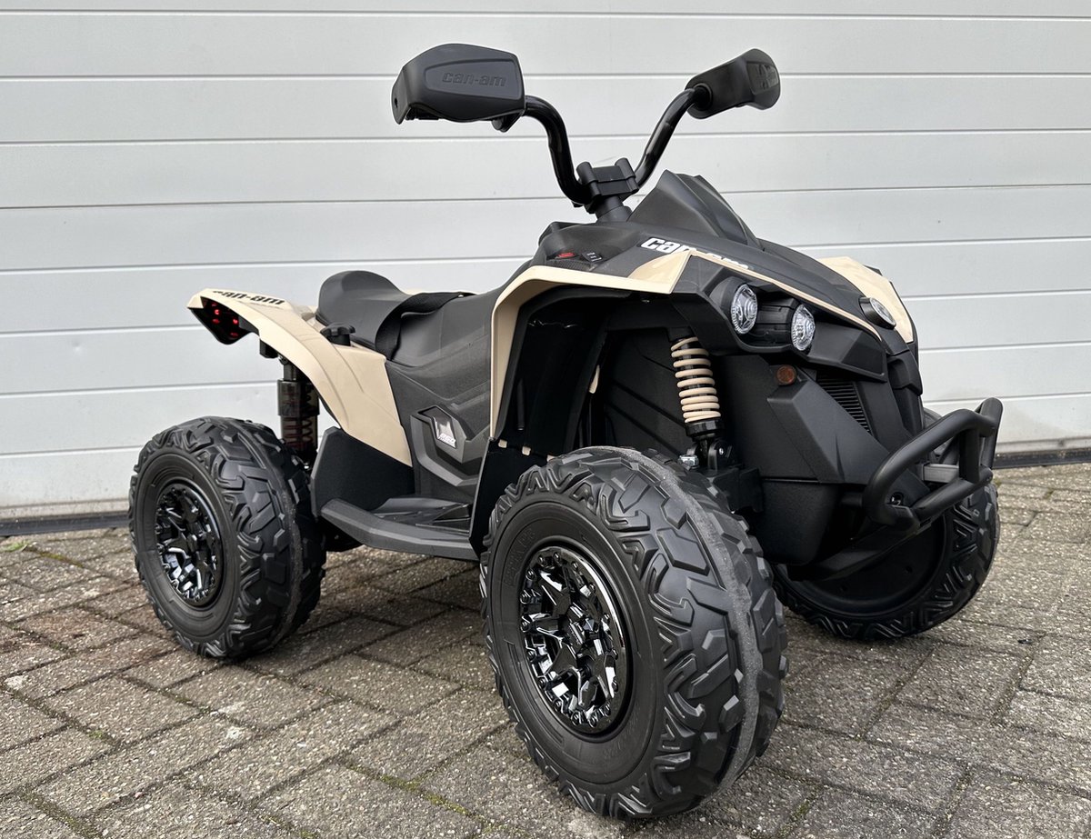 can-am Renegade 12v Kinder Accu Quad Khaki – – Rubberbanden – Bluetooth & Radio – Accuvoertuig kopen online