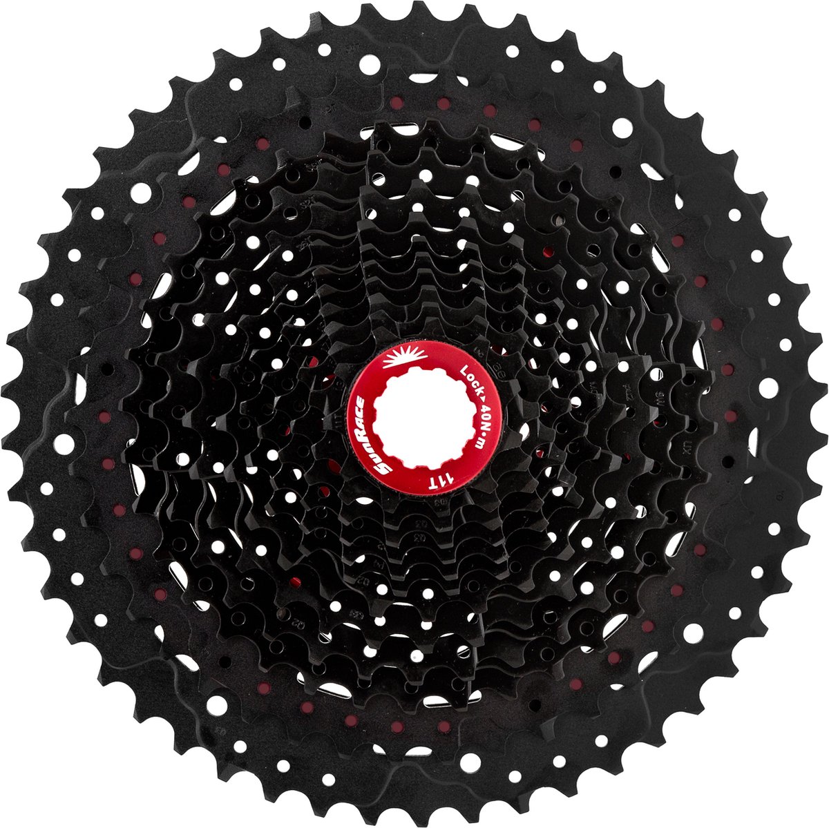 Cassette Sunrace CSMZ90 12 speed 11-50T - zwart met rode spider Fiets kopen online