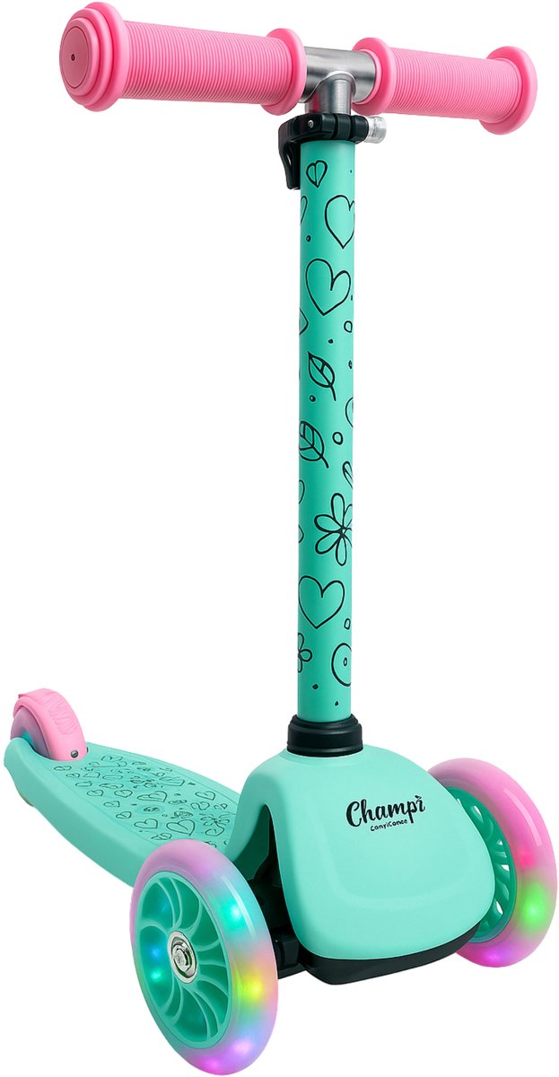 Champz 3-Wieler Step – Meisjes – LED Wielen – Verstelbaar – Vanaf 3 Jaar Step kopen online