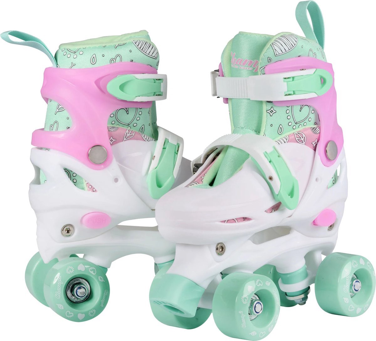 Champz Kinder Rolschaatsen – Pastel Groen/Roze – 24-27 EU – Verstelbaar Rolschaatsen kopen online