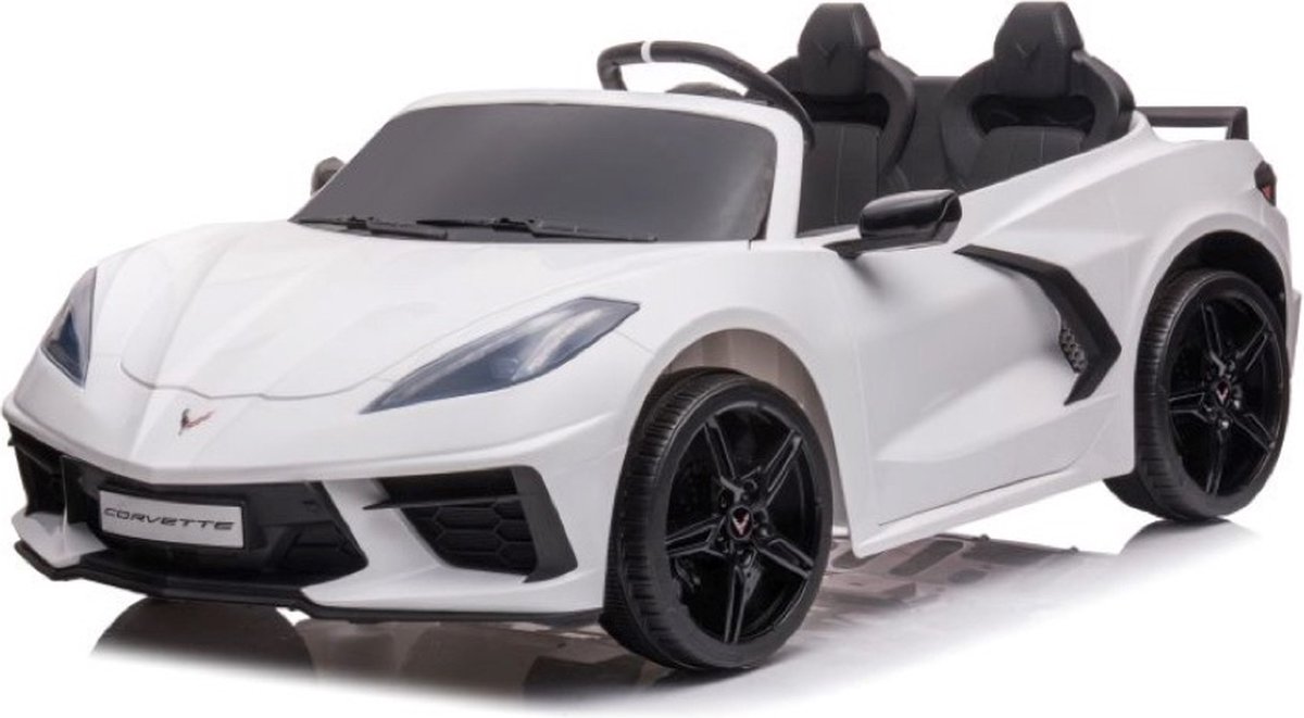 Chevrolet Corvette C8 Kinderauto | 12V Wit Accuvoertuig kopen online