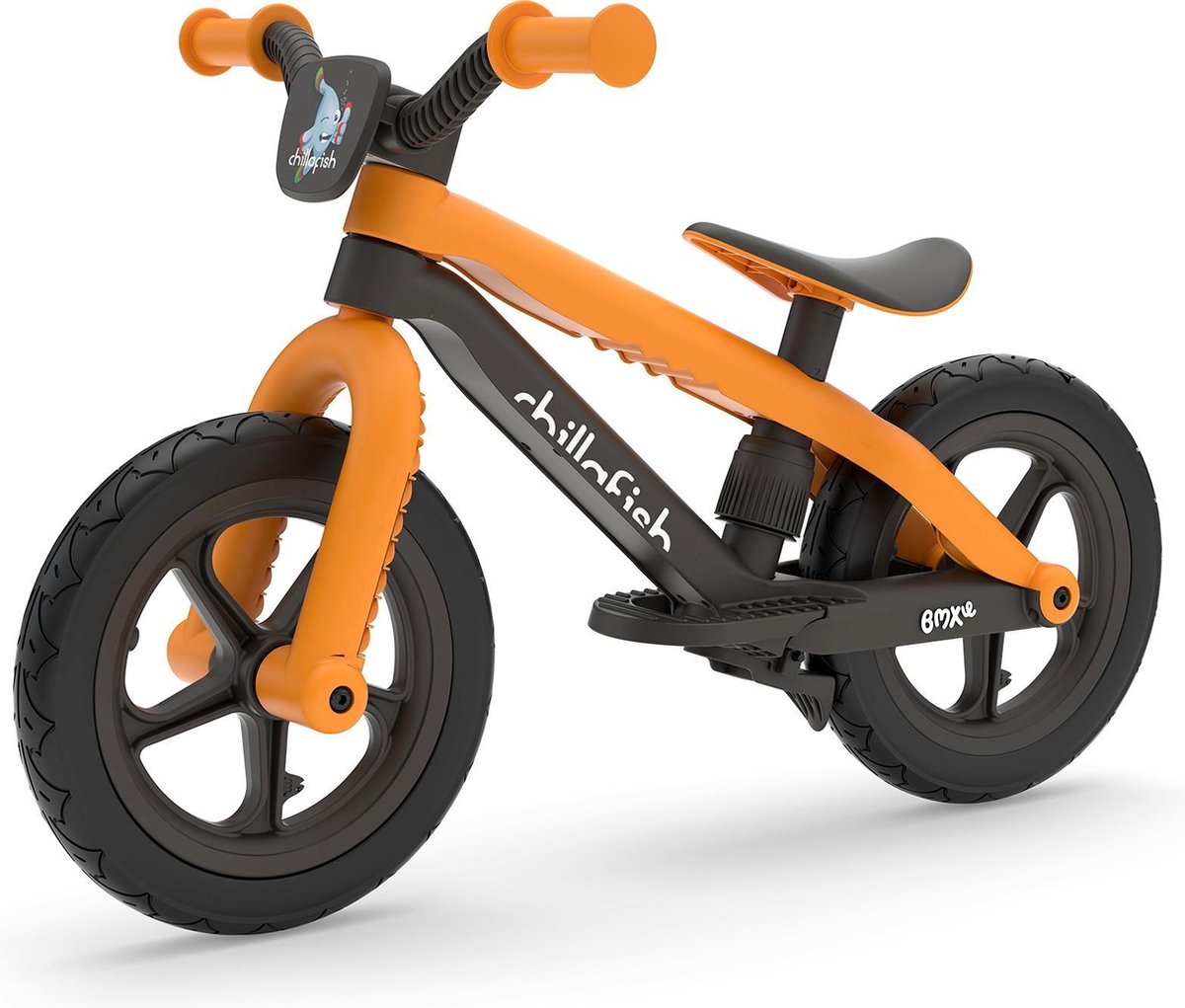 Chillafish BMXie 2 - lichtgewicht funky loopfiets met 12 RubberSkin banden en voetrem, ginger Loopfiets kopen online