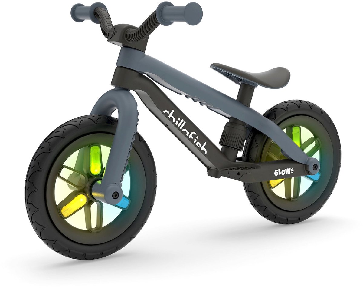 Chillafish BMXie GLOW loopfiets - Zwart Loopfiets kopen online