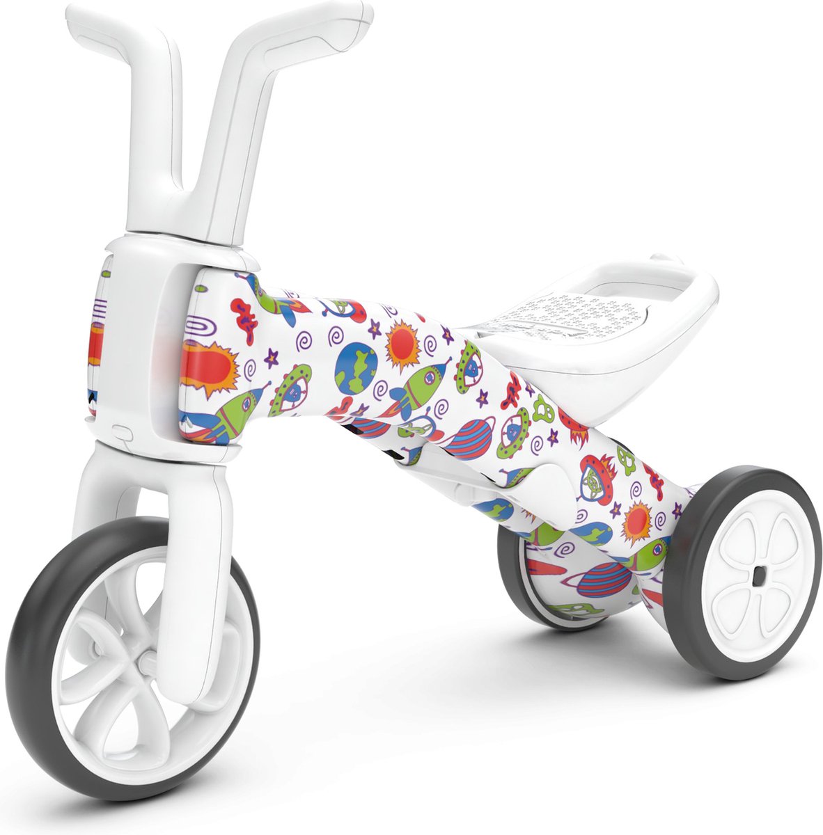Chillafish Bunzi FAD - 2-in-1 driewieler en loopfietsje, 1 tot 3 jaar, Monsters meet Stars Loopfiets kopen online