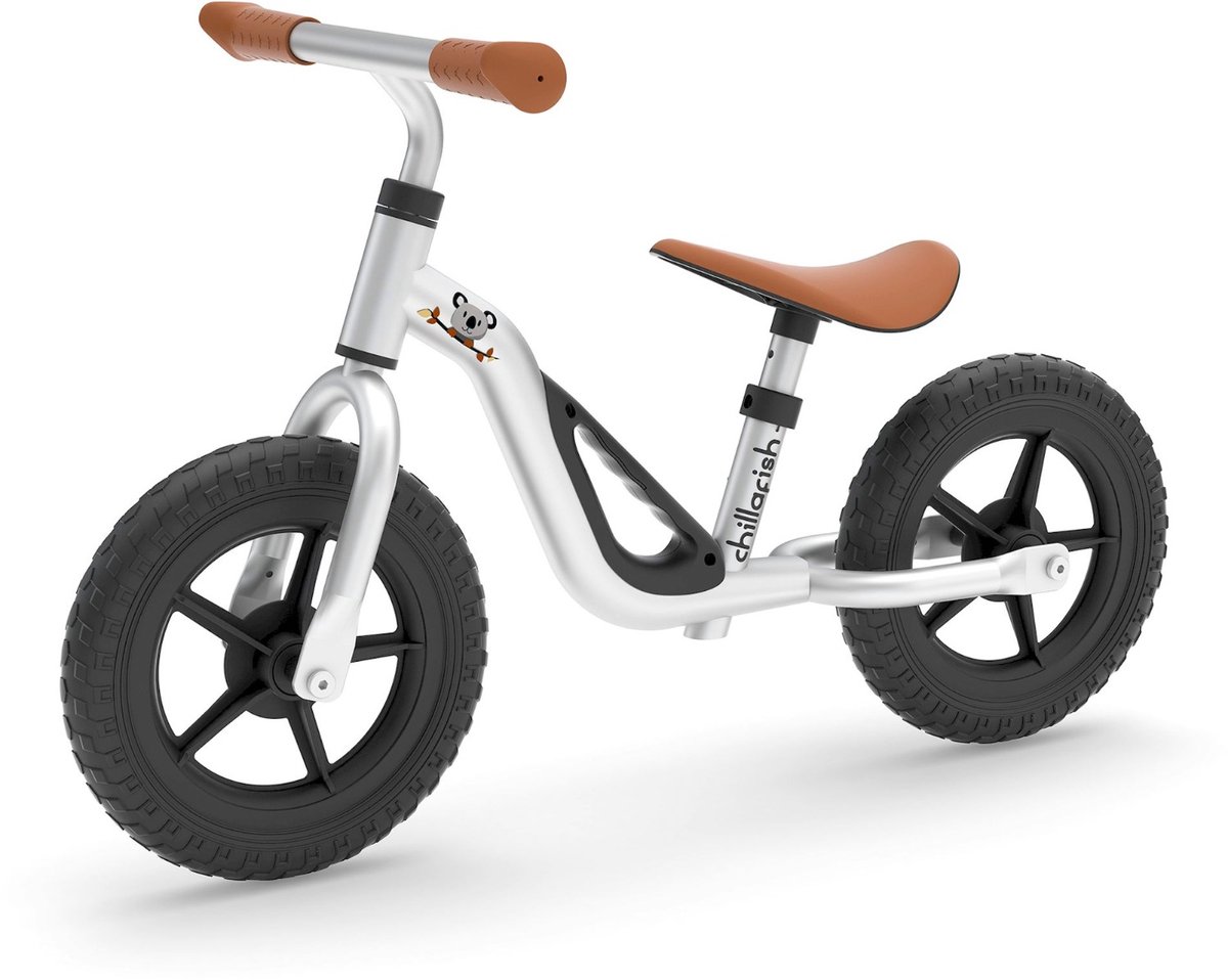Chillafish Charlie Lichtgewicht Loopfiets Met Handvat - 10 inch - 18 maanden tot 4 jaar, Silver Loopfiets kopen online