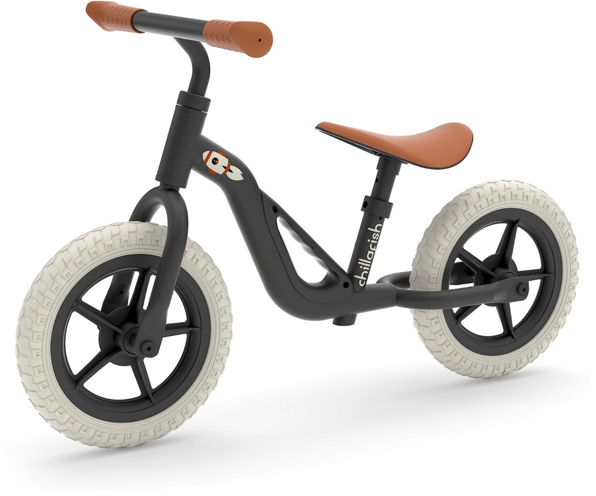 Chillafish Charlie Lichtgewicht Loopfiets Met Handvat - 10 inch - 18 maanden tot 4 jaar, Zwart Loopfiets kopen online