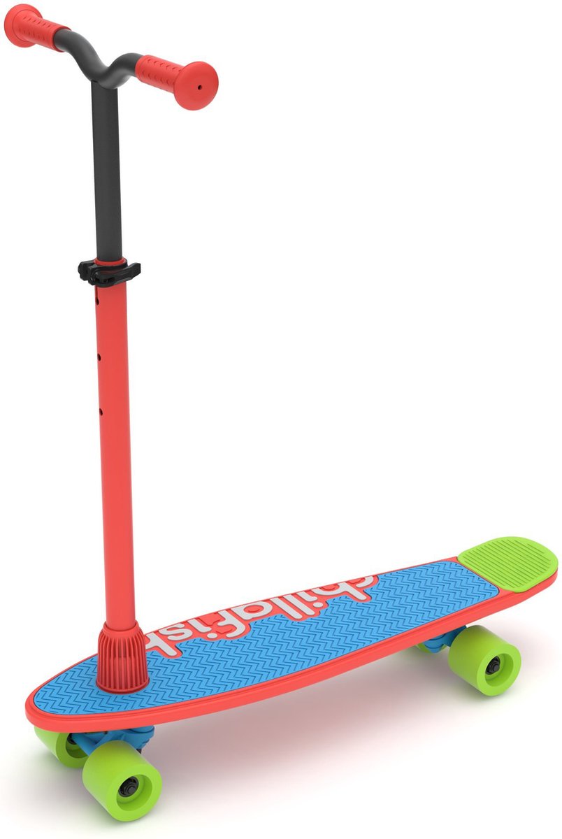 Chillafish SkatieSkootie, Skateboard en step in een met veele kleur opties voor deck en tail, rood  mix Step kopen online