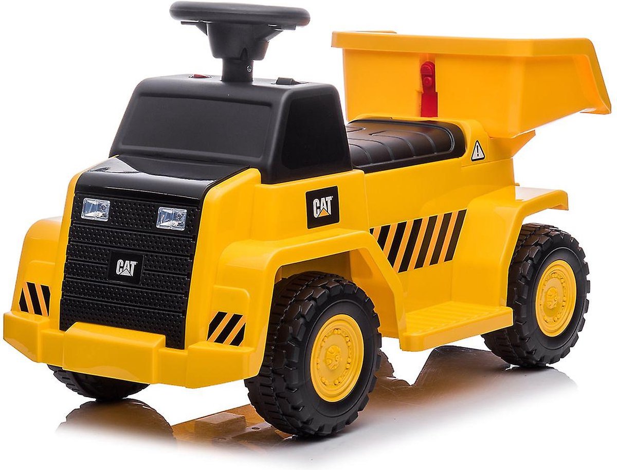 Chipolino CAT Kiepwagen - Elektrische kinderauto 6V - Vanaf 18 maanden - Bouwvoertuig met geluid - Accu - Geel Accuvoertuig kopen online
