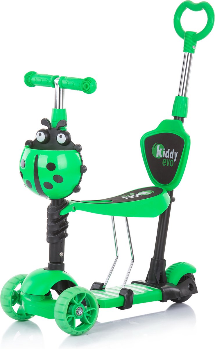 Chipolino Kiddy Evo Step - Step met zitje en duwstang - 3 wielen - 3 in 1 - Kinderscooter met LED wielen - Lime Step kopen online